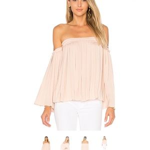 Elisabeth and James Pleated Top in Burlap